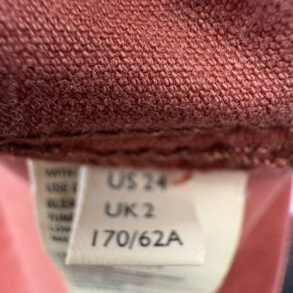Free People Skirt Womens 24 Poppy Red We The Free Corduroy Zip Front Midi Pencil